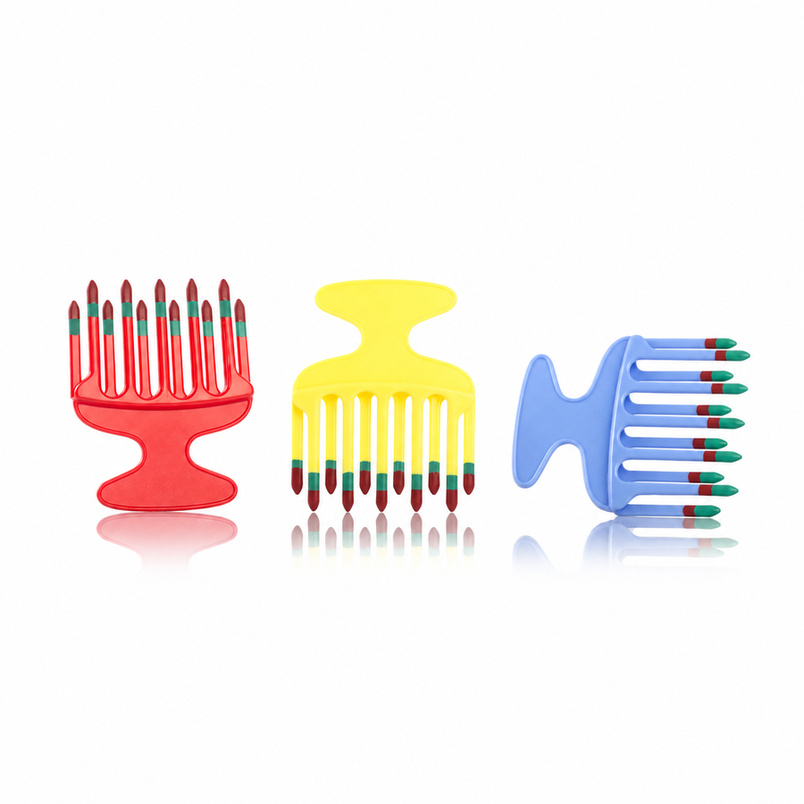 Labor Pro Magnum Pente de Dentes Largos Cores Sortidas