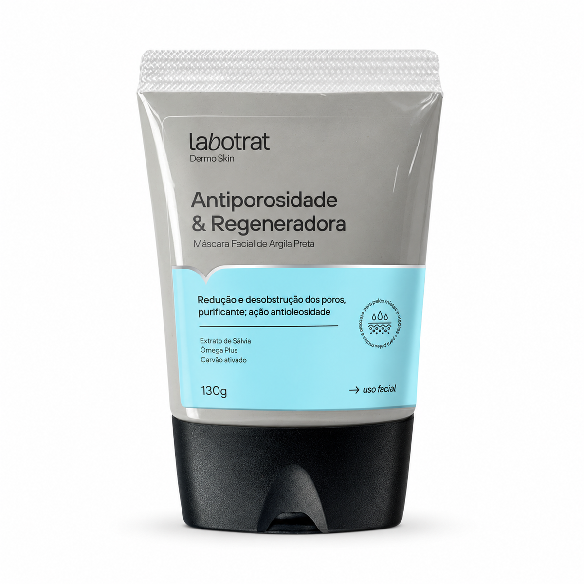 Labotrat Dermo Skin Máscara Facial de Argila Preta 130 g