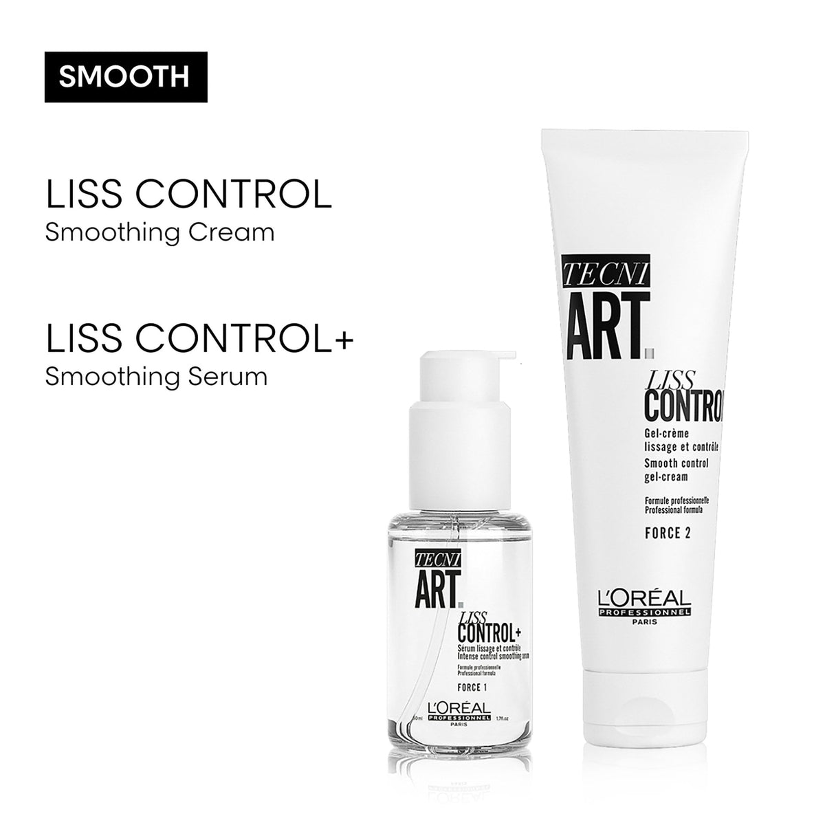 L'Oréal Sérum Liss Control Plus Tecni Art 50ml — imagem oficial da gama