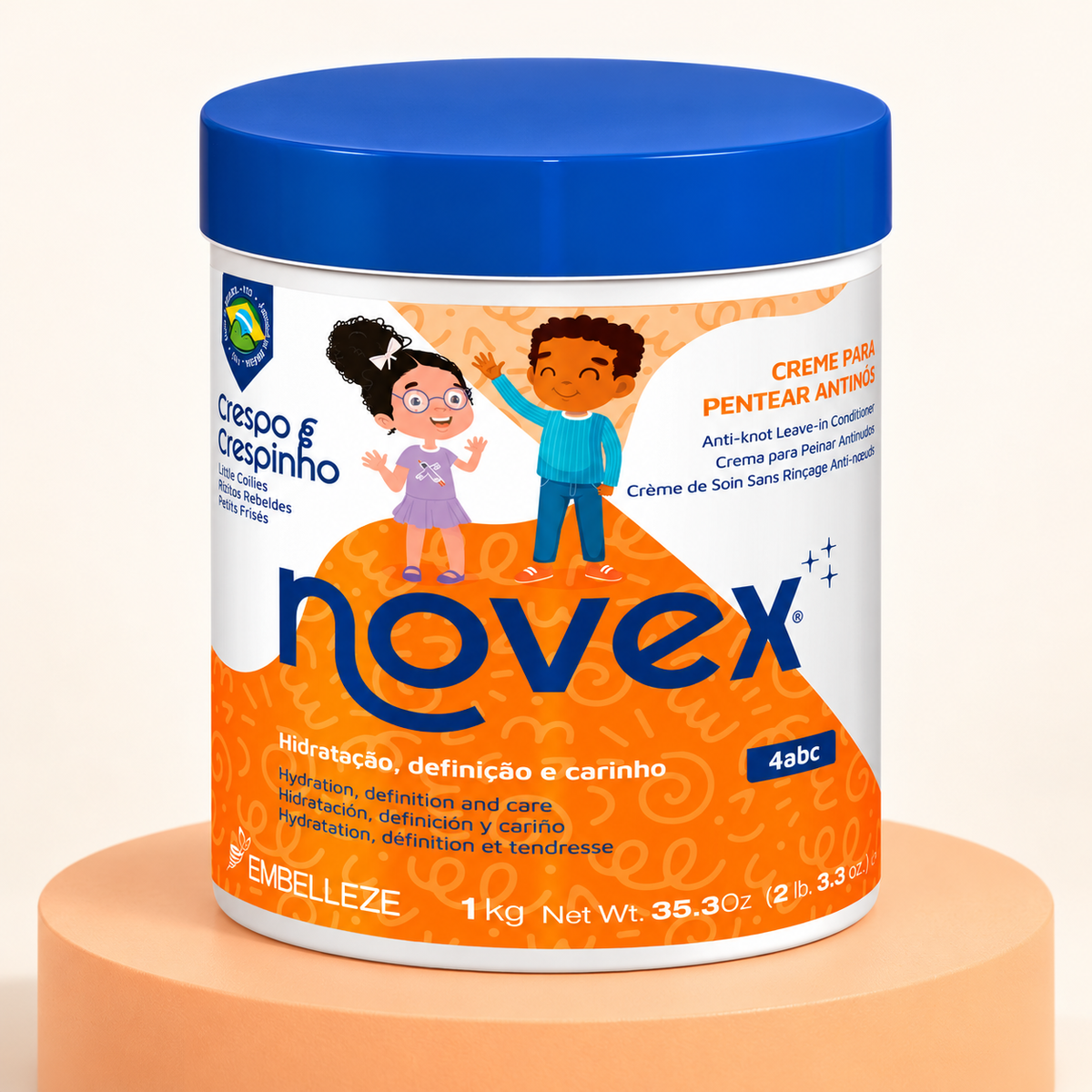 Novex Crespo Crespinho 1 kg — embalagem em cenário de estúdio
