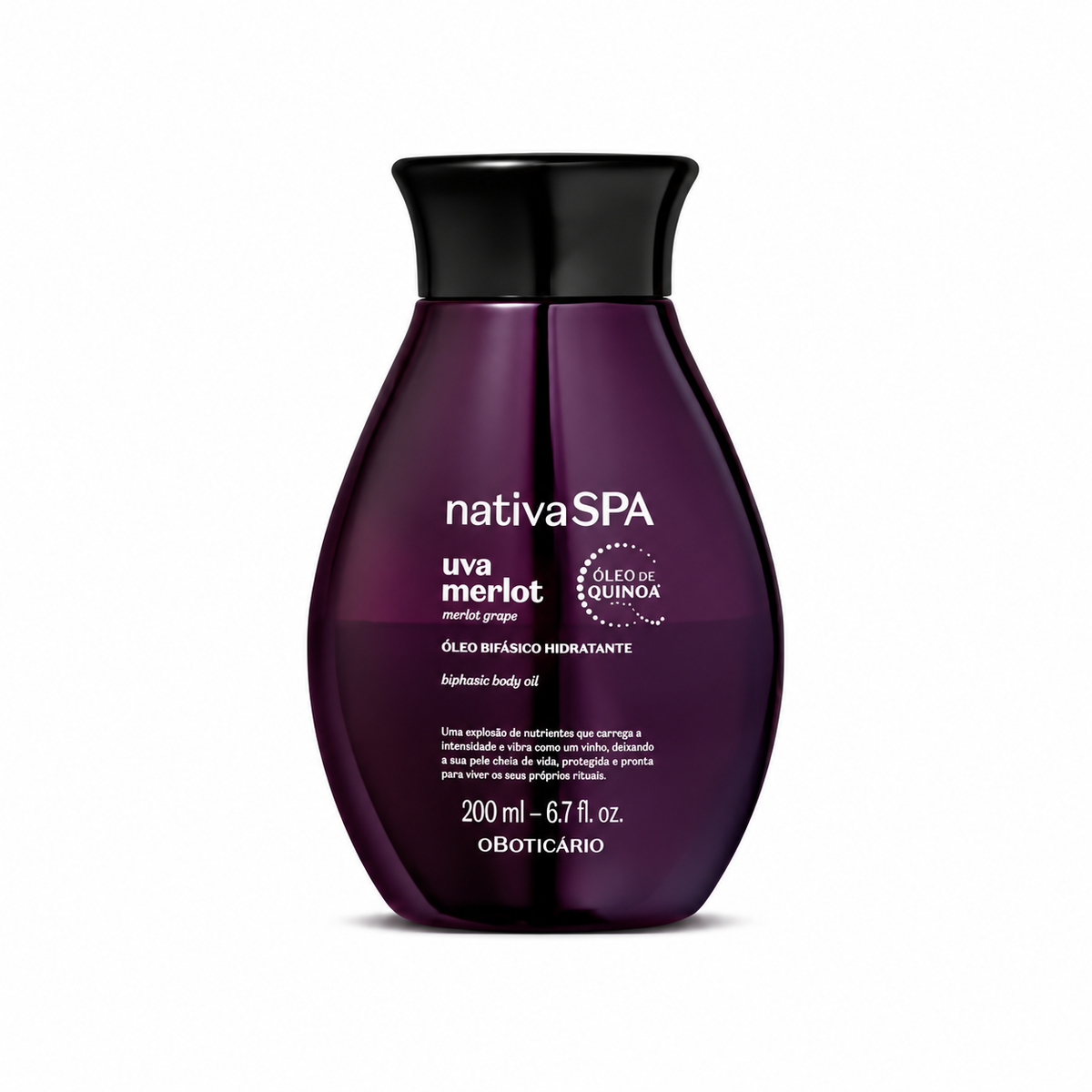 O Boticário Nativa SPA Óleo Bifásico Uva Merlot 200 ml