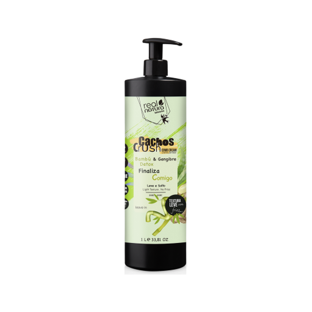 Real Natura Cachos Crush Creme de Pentear Bambu e Gengibre 1 L
