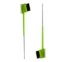 Reino Afro Escova Baby Hair com Pente e Ponta Metálica — Verde