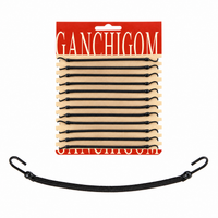 Ganchigom Elásticos de Cabelo com Gancho Pretos 12 Unidades