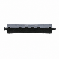 Modelo do bigoudi RickiParodi cinza e preto de 16 × 91 mm — embalagem com 12 unidades