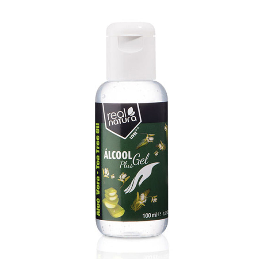 Real Natura Álcool Gel Plus Aloé Vera e Tea Tree 100 ml