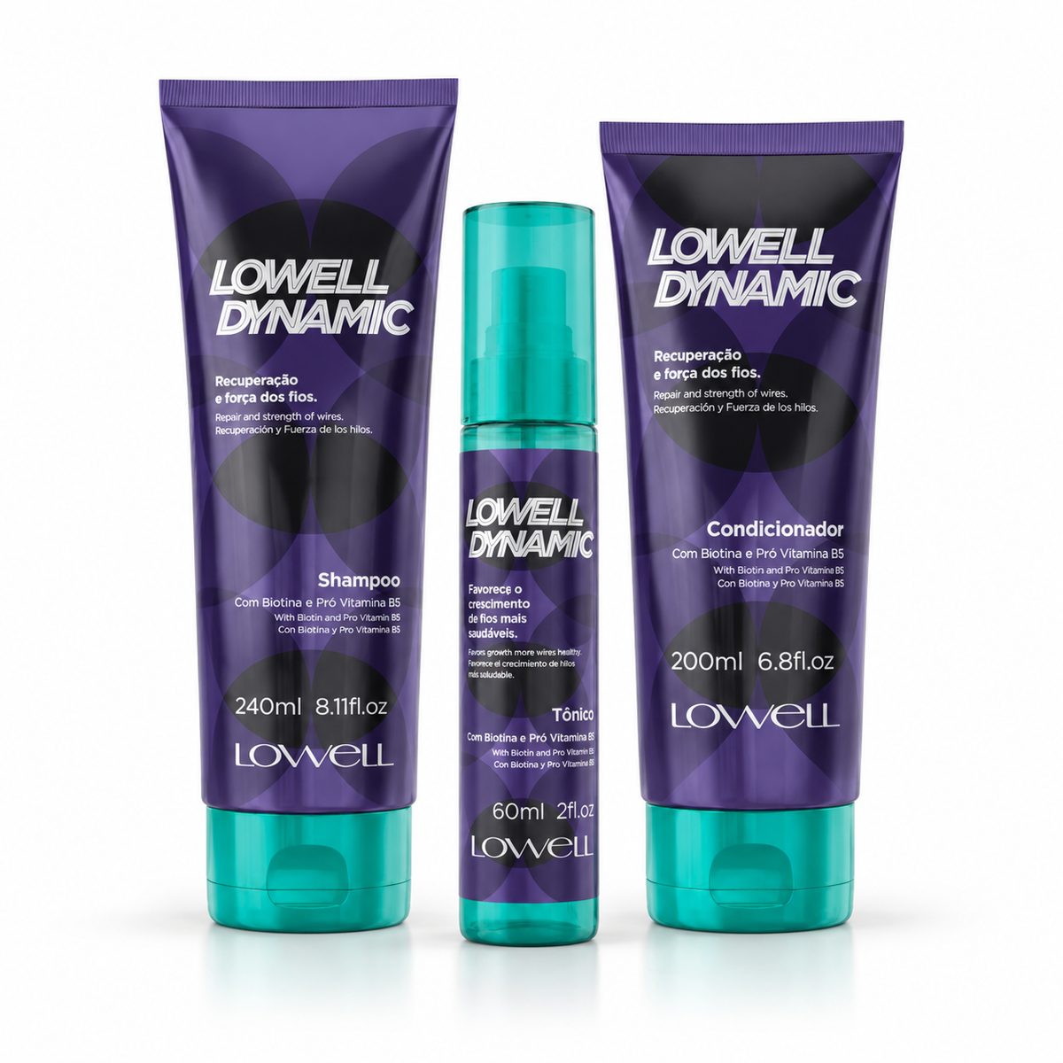 Lowell Rotina Dynamic — Lavagem e Tónico para Cabelo Fragilizado