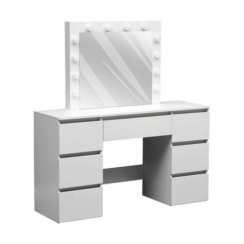 Toucador Hollywood Salon Care 130 cm branco — vista completa em fundo branco