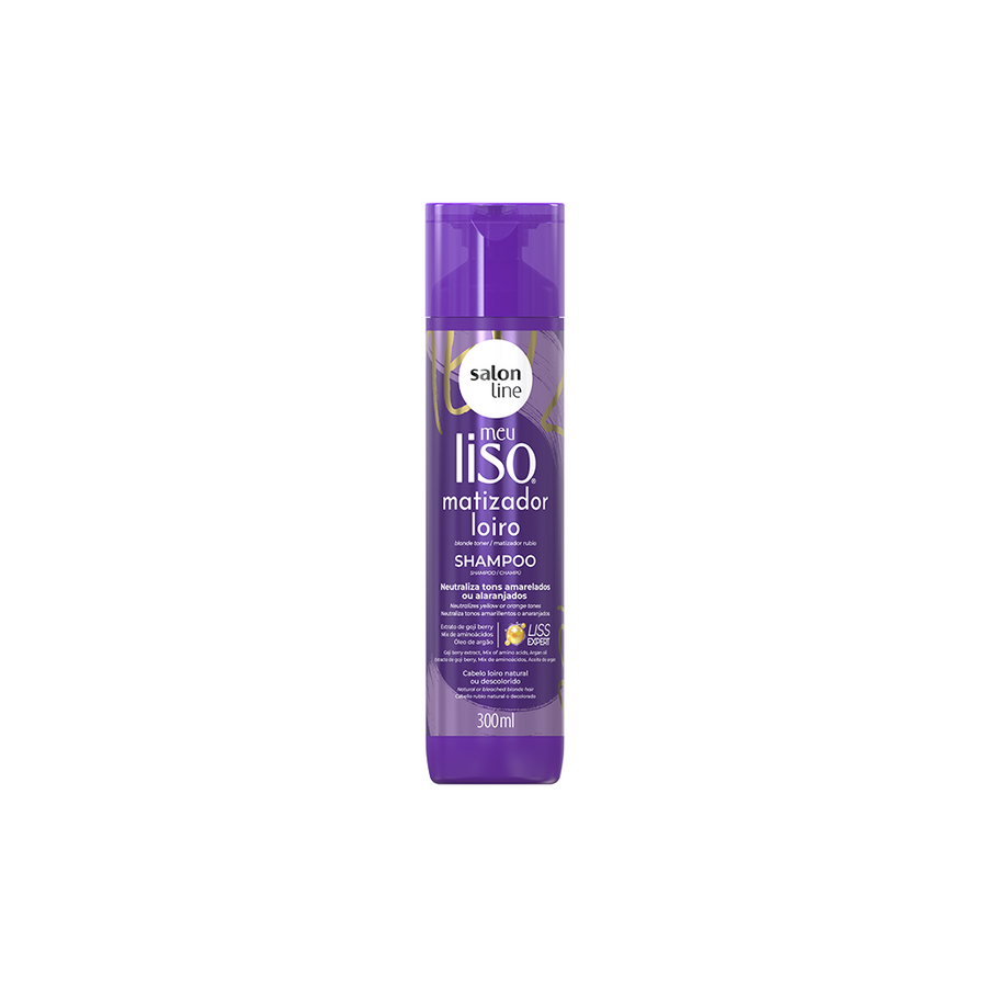 Salon Line Meu Liso Loiro Champô Matizador 300 ml