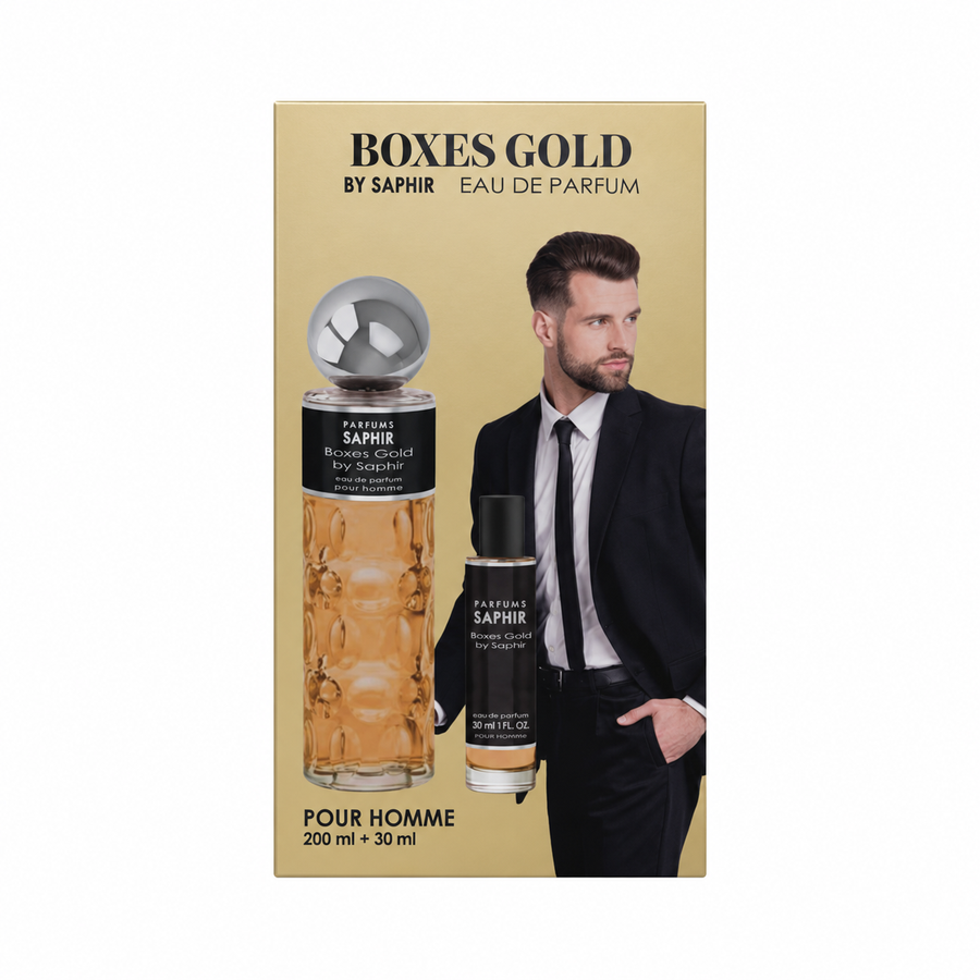 Saphir Boxes Gold Coffret Eau de Parfum Masculino 200 ml + 30 ml