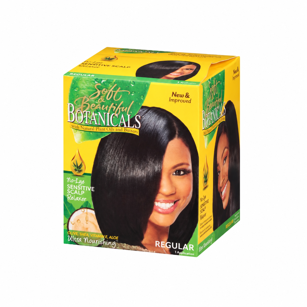 Soft & Beautiful Botanicals No-Lye Kit Desfrizante Regular para 1 aplicação