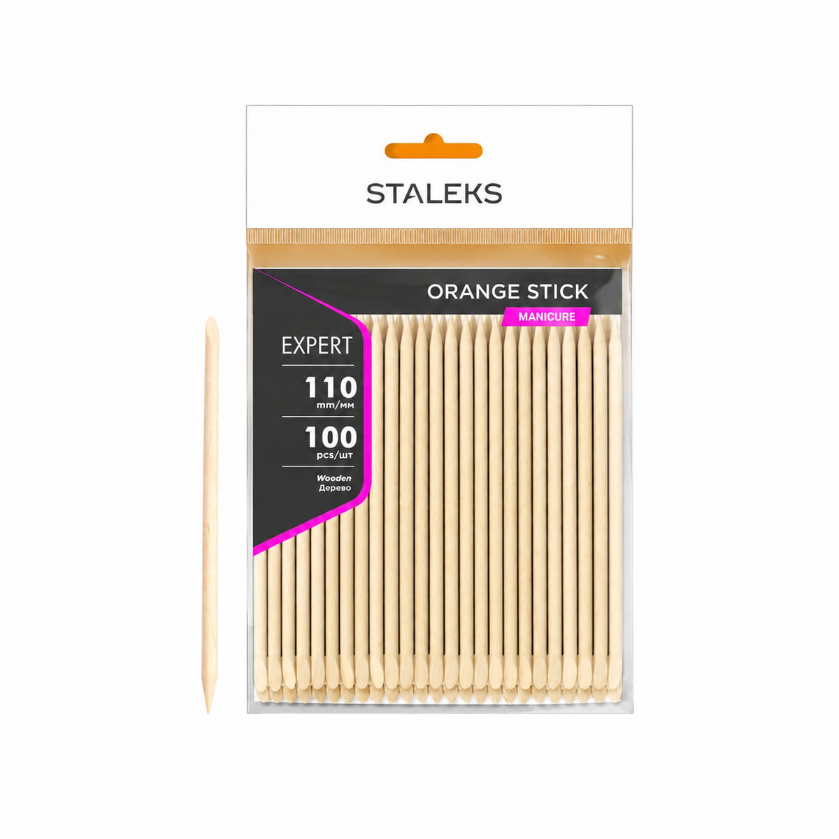 Staleks Expert Palitos de Laranjeira 110 mm 100 Unidades