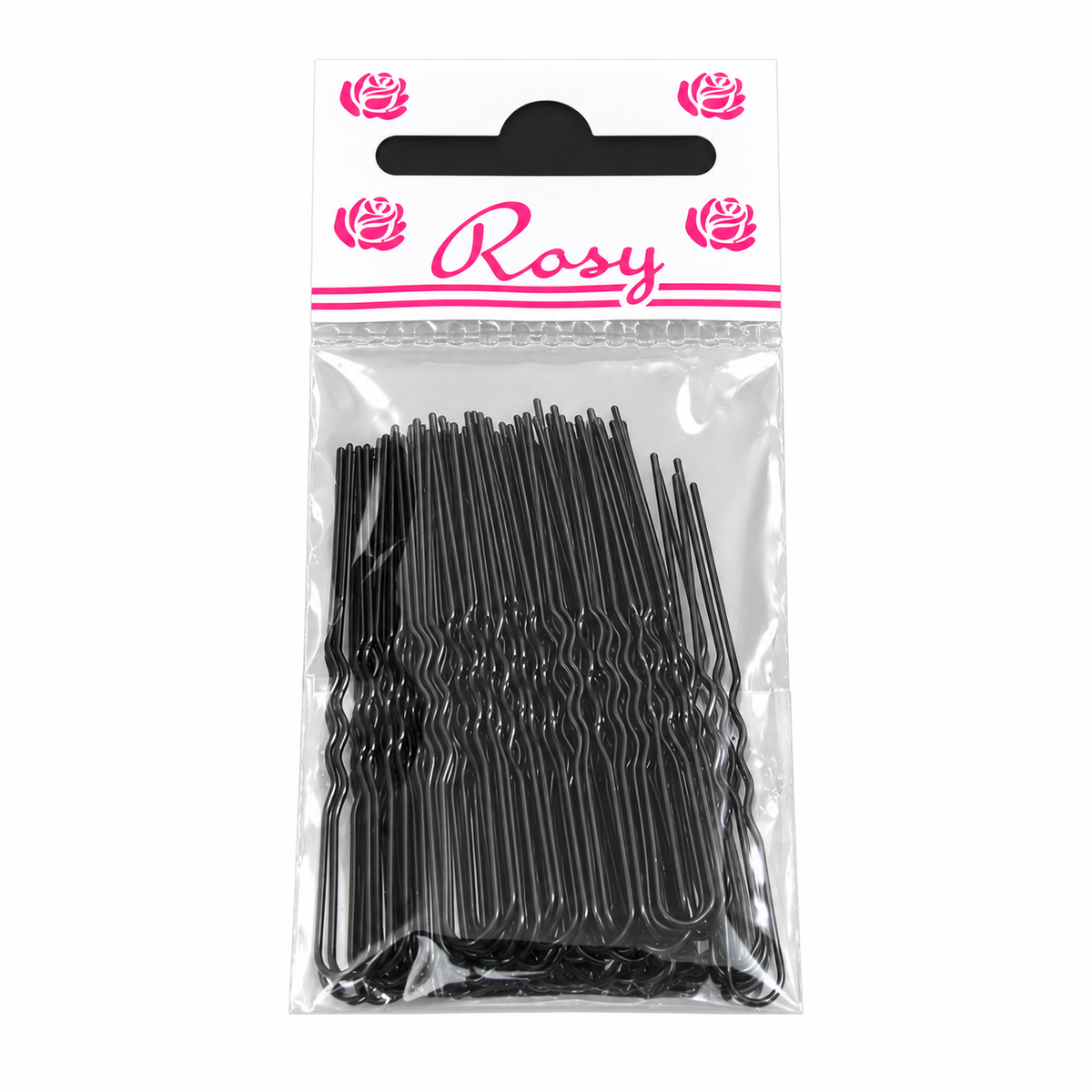 Rosy Ganchos Invisíveis Pretos para Penteados 5 cm 50 un