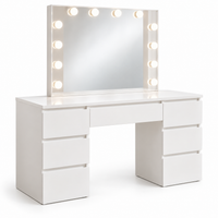Toucador Hollywood branco 130 cm — vista completa em fundo branco