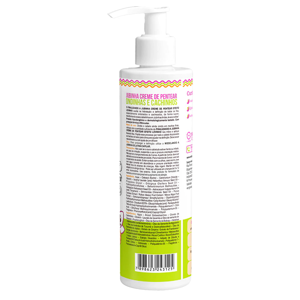 Creme para Pentear Finalizando a Jubinha Efeito Leivinho 300ml - Widi Care — verso da embalagem