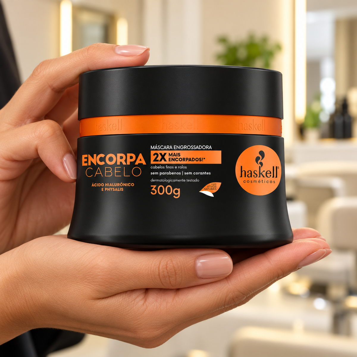 Haskell Encorpa Cabelo Máscara 300g — ambientação ilustrativa