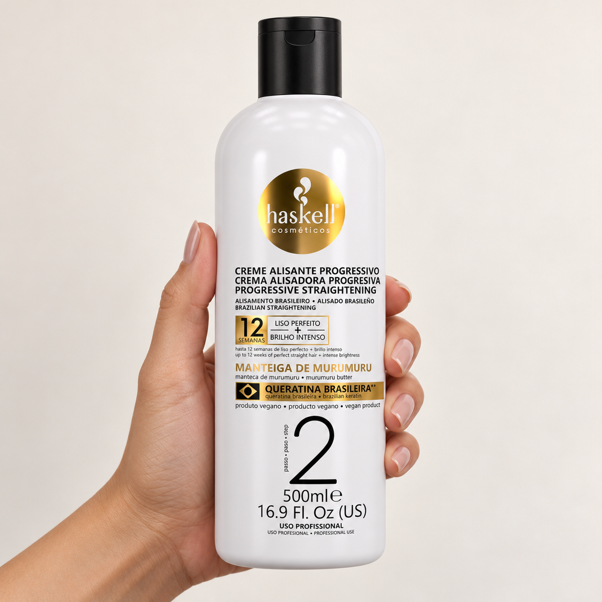 Haskell Creme Alisante Passo 2 Keratreat 500ml — ambientação ilustrativa