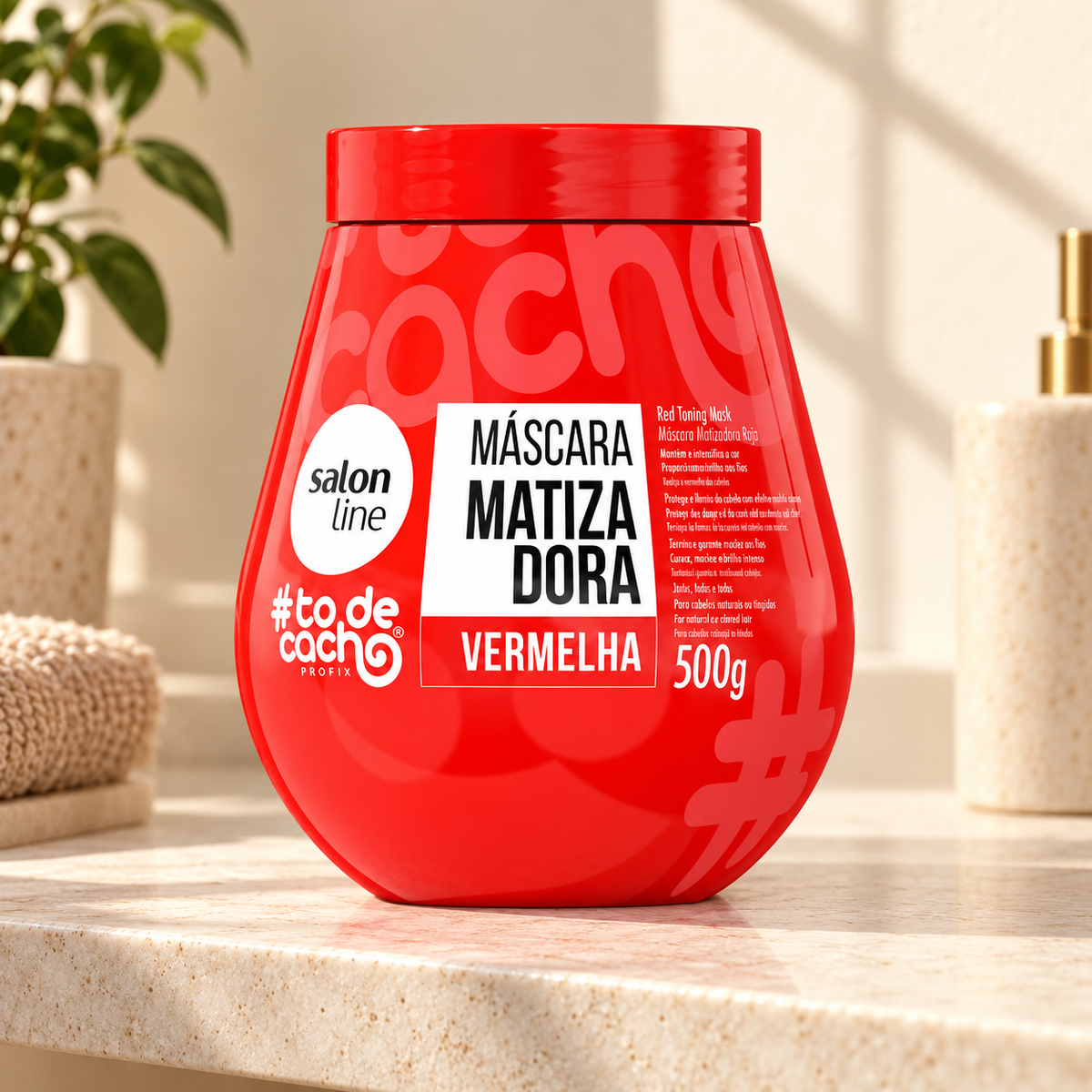 #TODECACHO MASCARA MATIZADORA VERMELHA 500G — ambientação ilustrativa