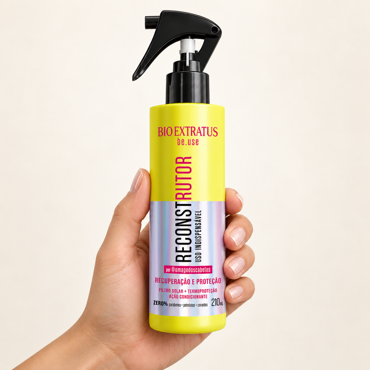 BioExtratus Spray Finalizador Reconstrutor 210ml — ambientação ilustrativa