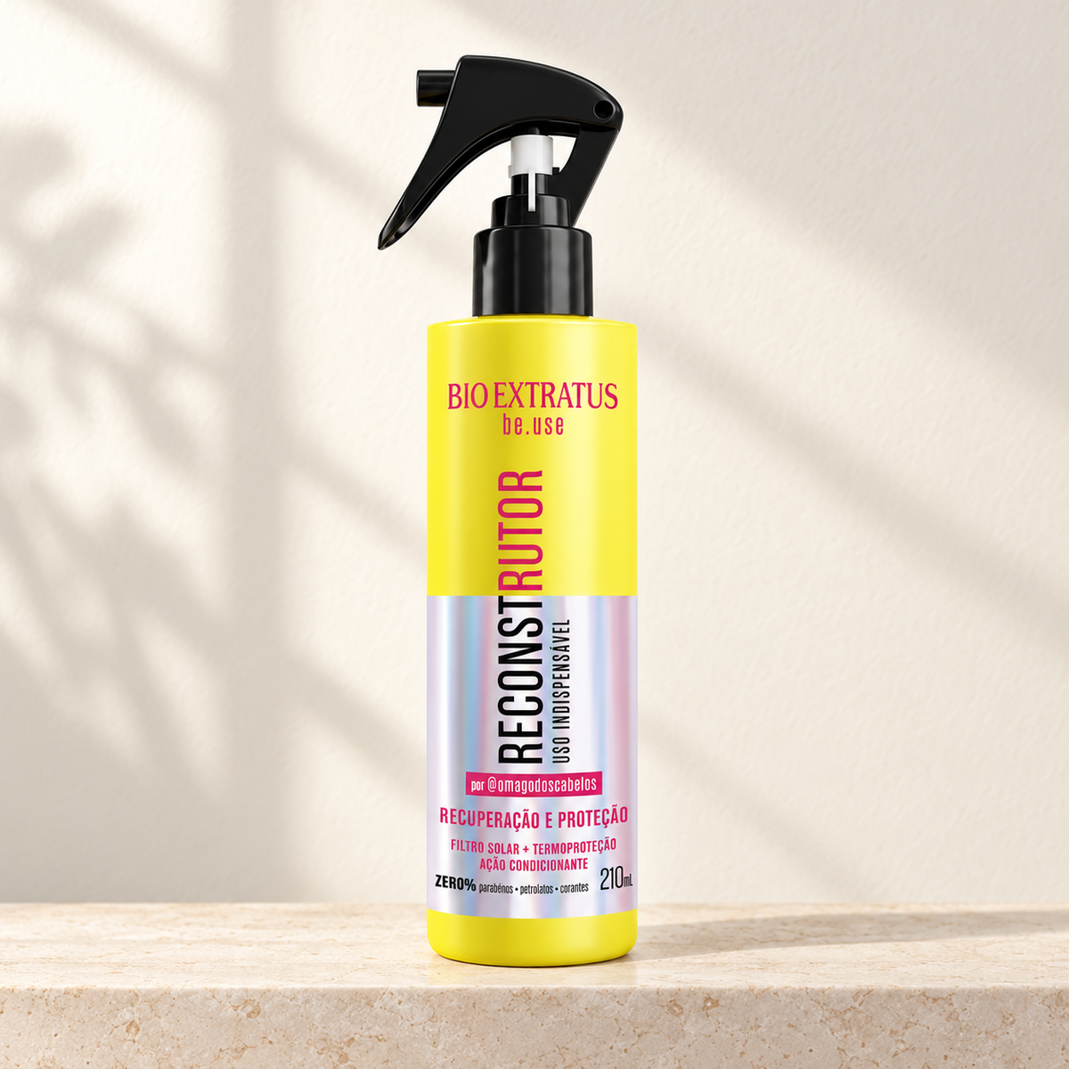 BioExtratus Spray Finalizador Reconstrutor 210ml — ambientação ilustrativa