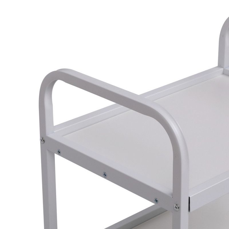 Salon Care 6961125 branco — detalhe da pega e prateleira superior