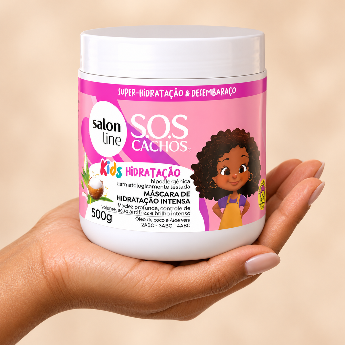 Salon Line S.O.S Cachos Kids Máscara 500 g — embalagem na mão