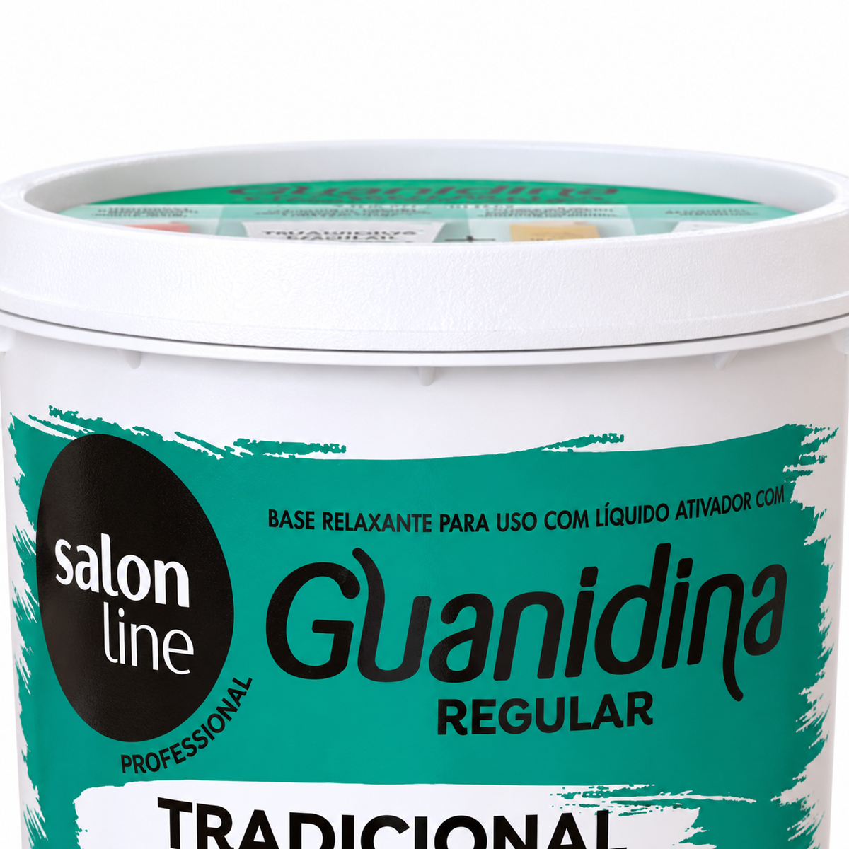 Salon Line Guanidina Tradicional Kit Regular 218 g — detalhe da tampa