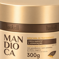 Haskell Mandioca Máscara 300g — detalhe da tampa