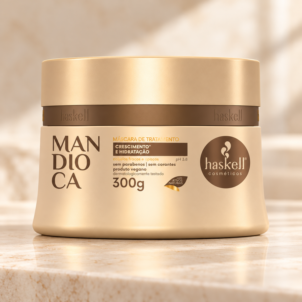 Haskell Mandioca Máscara 300g — apresentação em ambiente