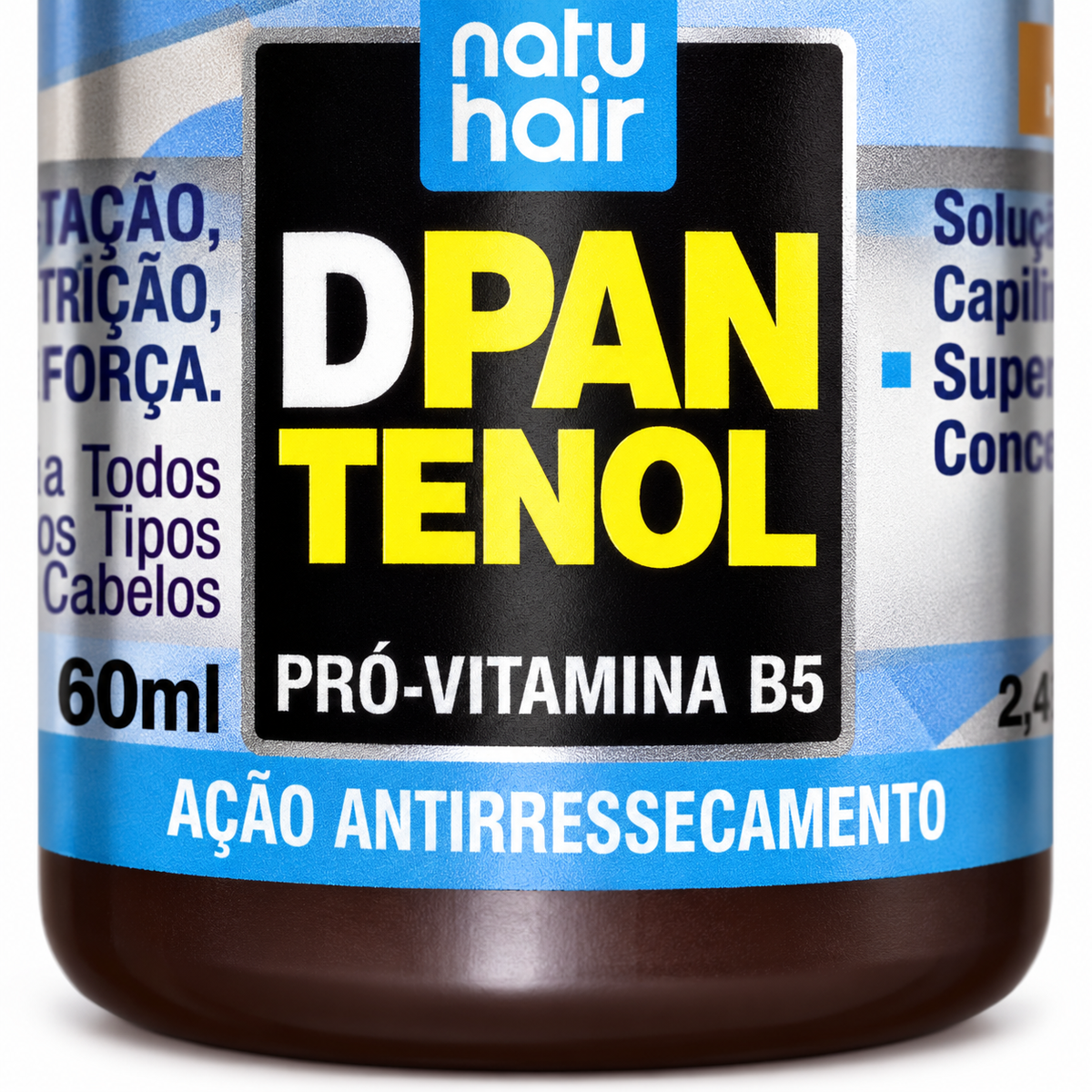 NatuHair - Óleo Capilar D-Pantenol 60ml — detalhe do formato