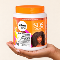Salon Line SOS Ativador Cachos Óleo Manga 1kg — scala della confezione. Immagine illustrativa generata con IA.
