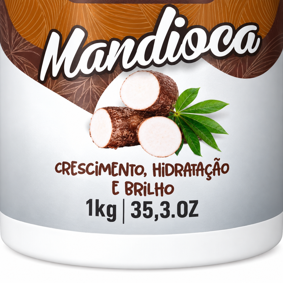 Creme de Pentear de Mandioca 1Kg - Natuhair — dettaglio formato 1 kg. Immagine illustrativa generata con IA.
