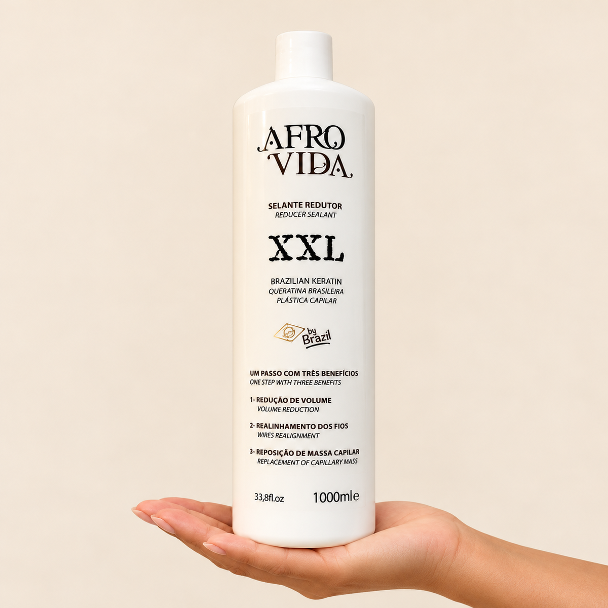 Afrovida Selante XXL Progressiva 1L — dimensioni della confezione. Immagine illustrativa generata con IA.