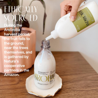 Natura Ekos Andiroba 400 ml — fotografia d’uso della ricarica nel flacone; ricarica illustrata non inclusa.