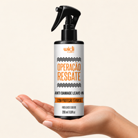 Leave-in Operação Resgate 200ml - Widi Care — hand. Immagine illustrativa generata con IA.