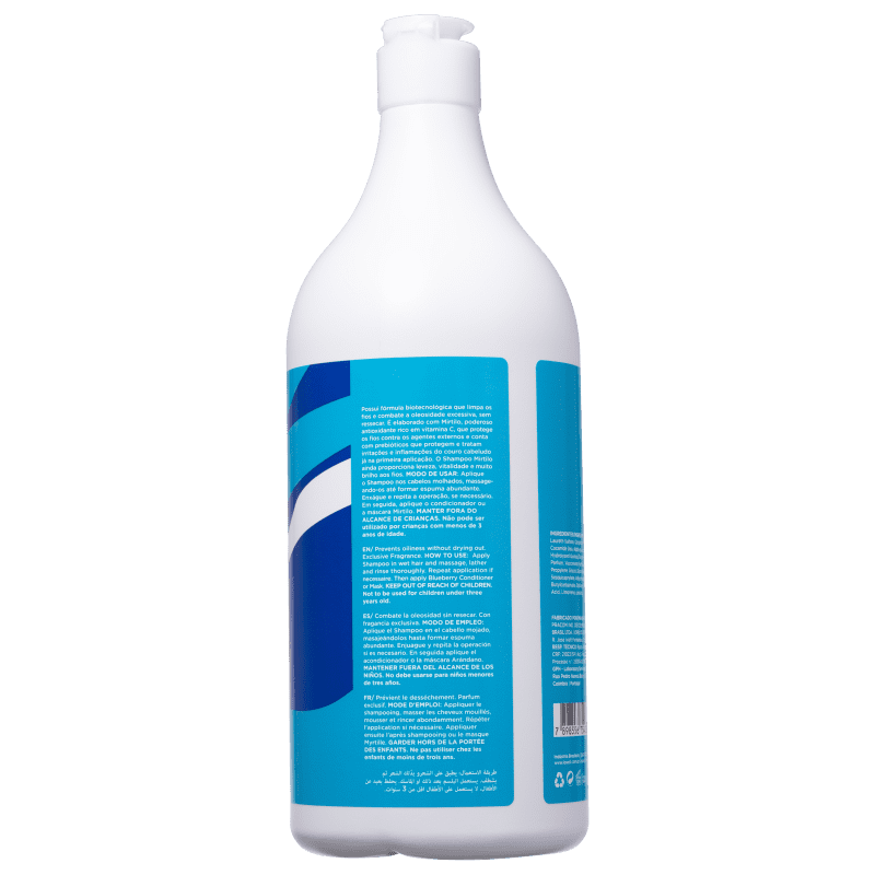 Lowell Extrato de Mirtilo Shampoo 1 L – istruzioni sulla confezione