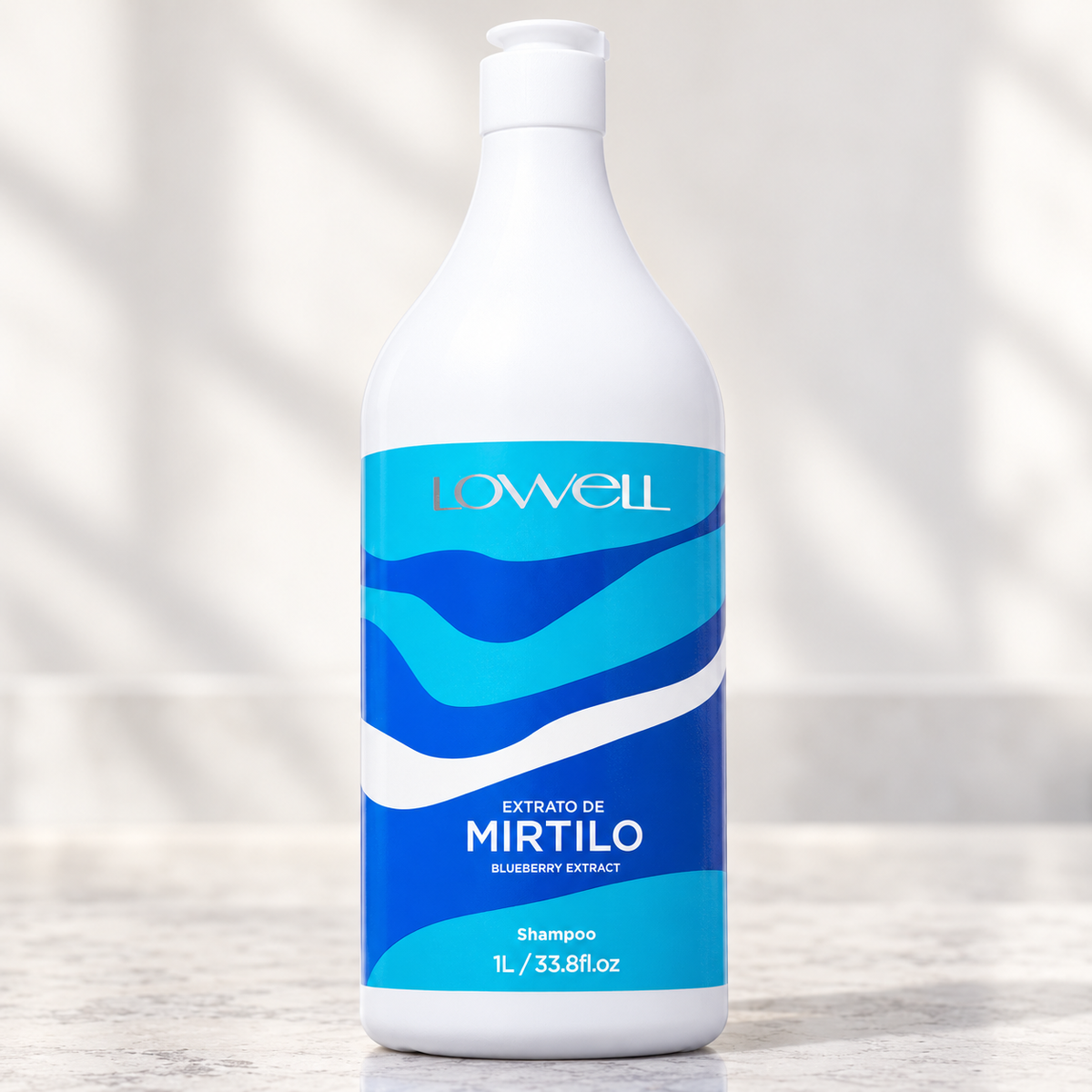Lowell Extrato de Mirtilo Shampoo 1 L – flacone ambientato