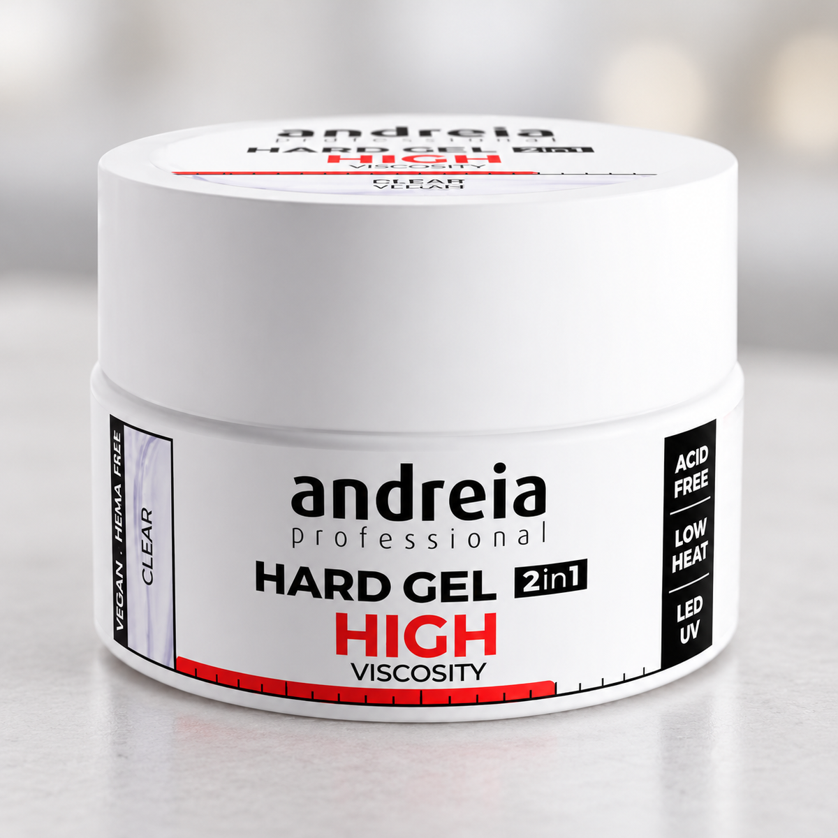 Andreia Hard Gel High Viscosity Clear – vasetto ambientato