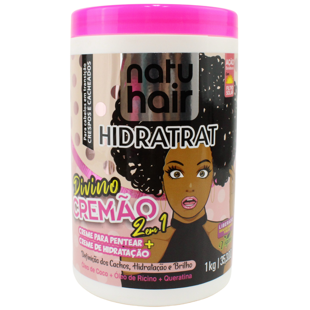 NatuHair Divino Cremão 2-in-1-Stylingcreme und Feuchtigkeitsmaske 1 kg – Offizielles Foto der Verpackung