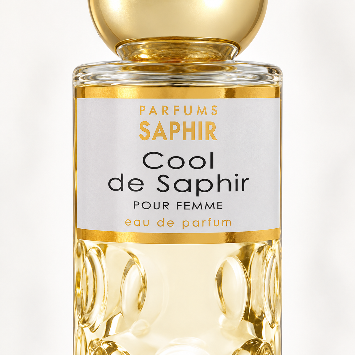Saphir Cool Eau de Parfum 200 ml – Detail des Etiketts