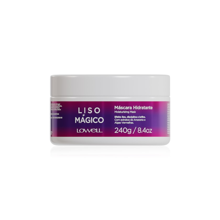 Lowell Liso Mágico Máscara Hidratante 240 g – embalagem vista de frente