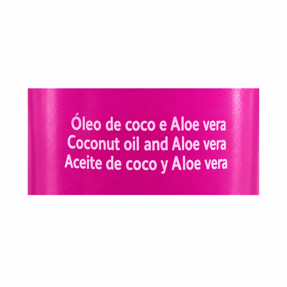 Salon Line SOS Cachos Kids Creme para Pentear 300 ml – pormenor do rótulo com óleo de coco e Aloe vera