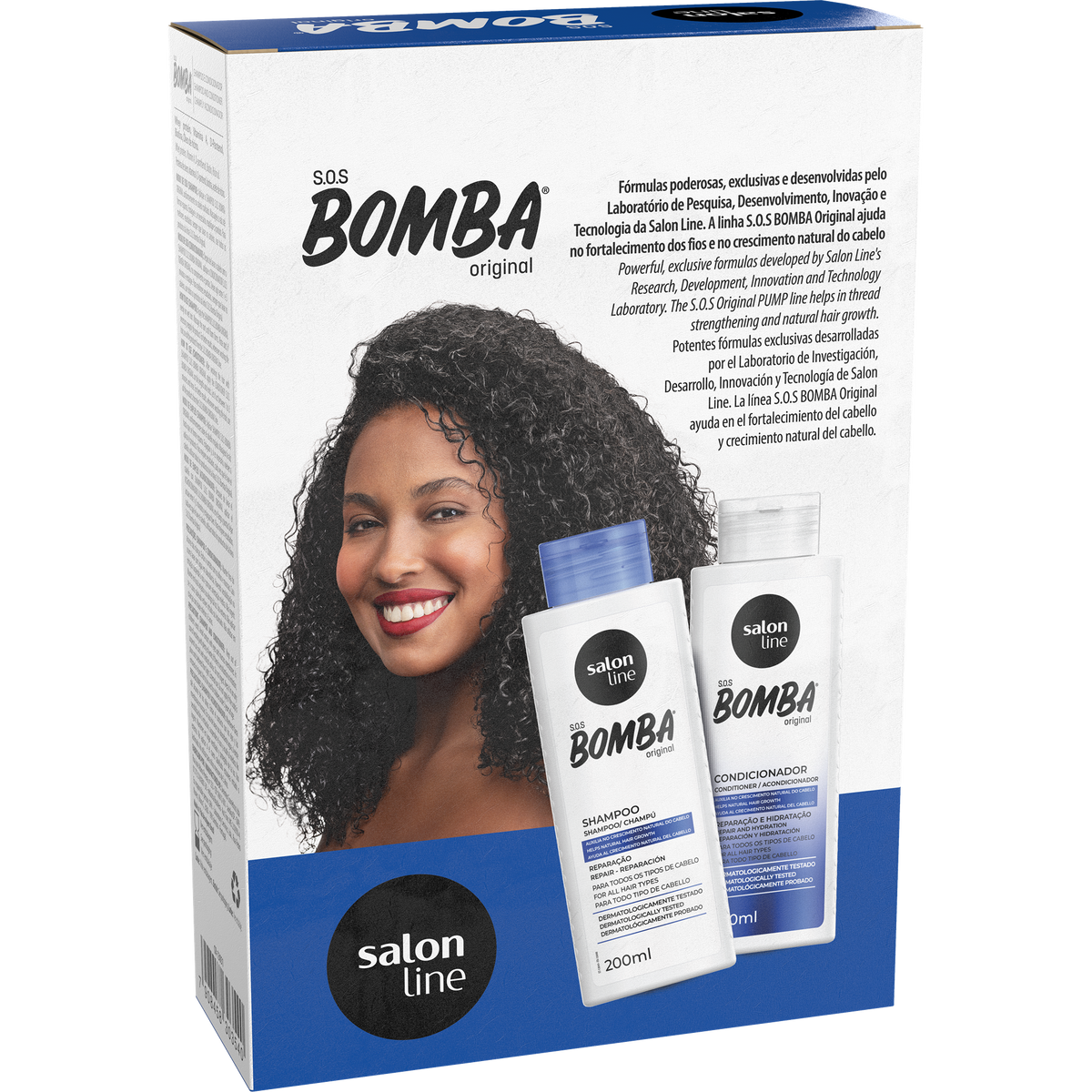 Salon Line Kit SOS Bomba Original Shampoo 200 ml + Condicionador 200 ml – verso