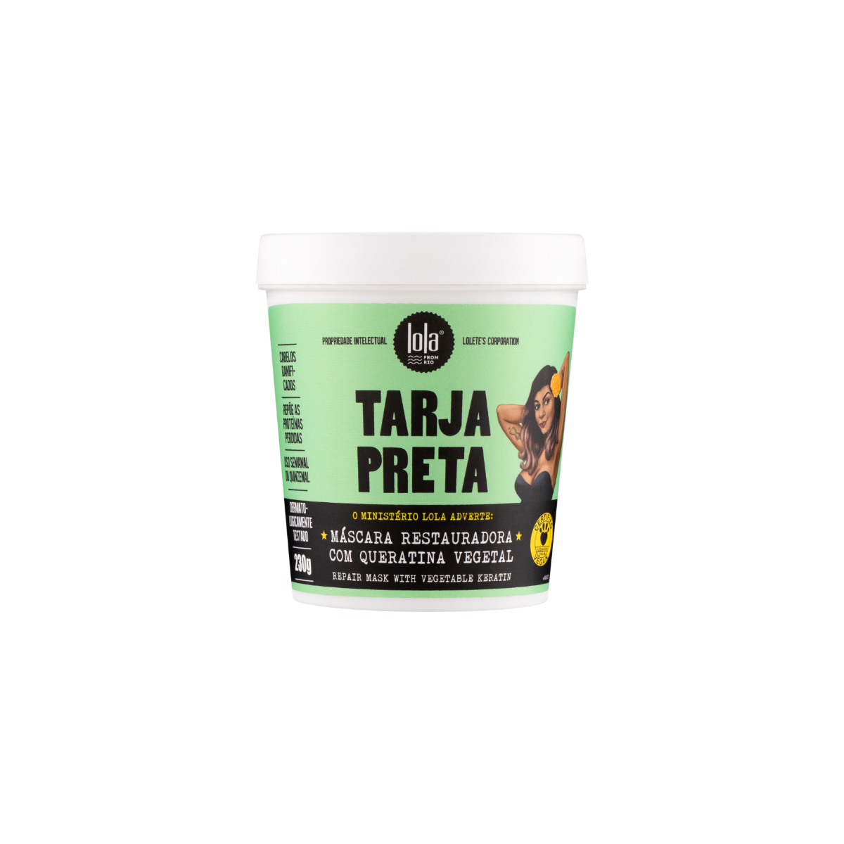 Lola Tarja Preta Aufbau-Haarmaske 230 g – Vorderseite der Verpackung