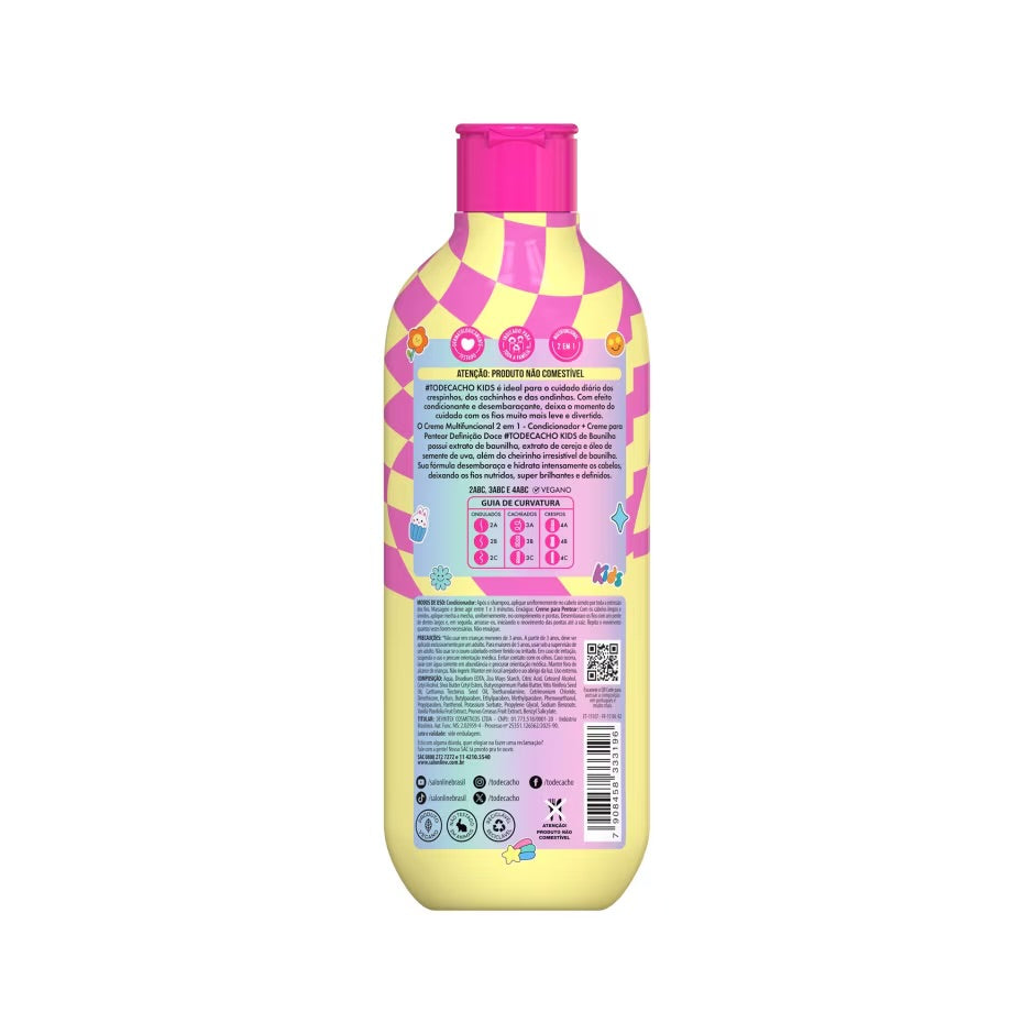 Salon Line Kids Vanilla Vibes Kit 2×300ml — creme multifuncional, verso