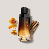 O Boticário Malbec Pure Gold 100ml – Komposition mit der Flasche, offizielles Foto