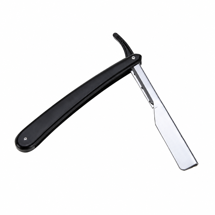 Navalha Basic de Barbear com Cabo de Plástico Preto