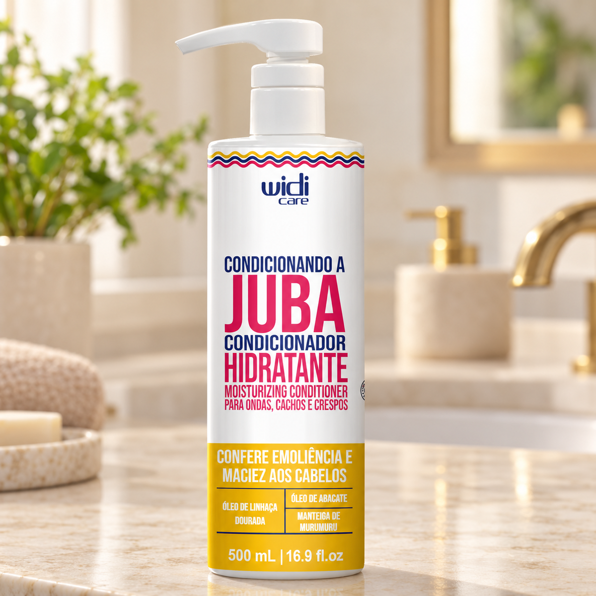 Condicionador Hidratante Juba 500ml - Widi Care — ambientação ilustrativa