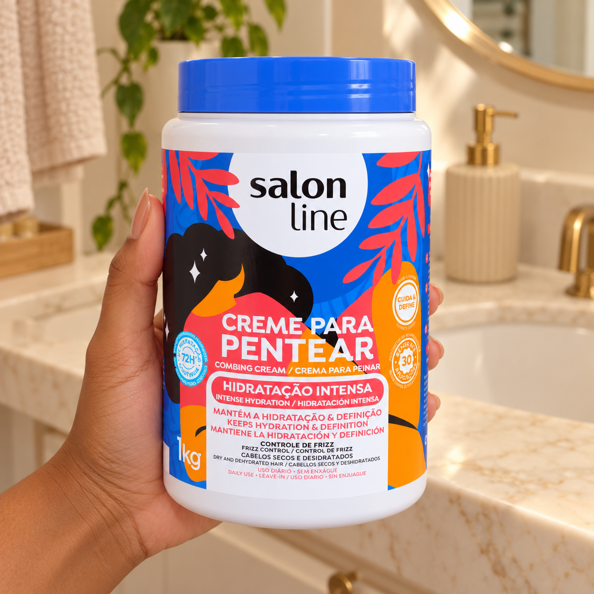 Salon Line-Creme para Pentear Hidrataçao Intensa 1 kg — apresentação ilustrativa