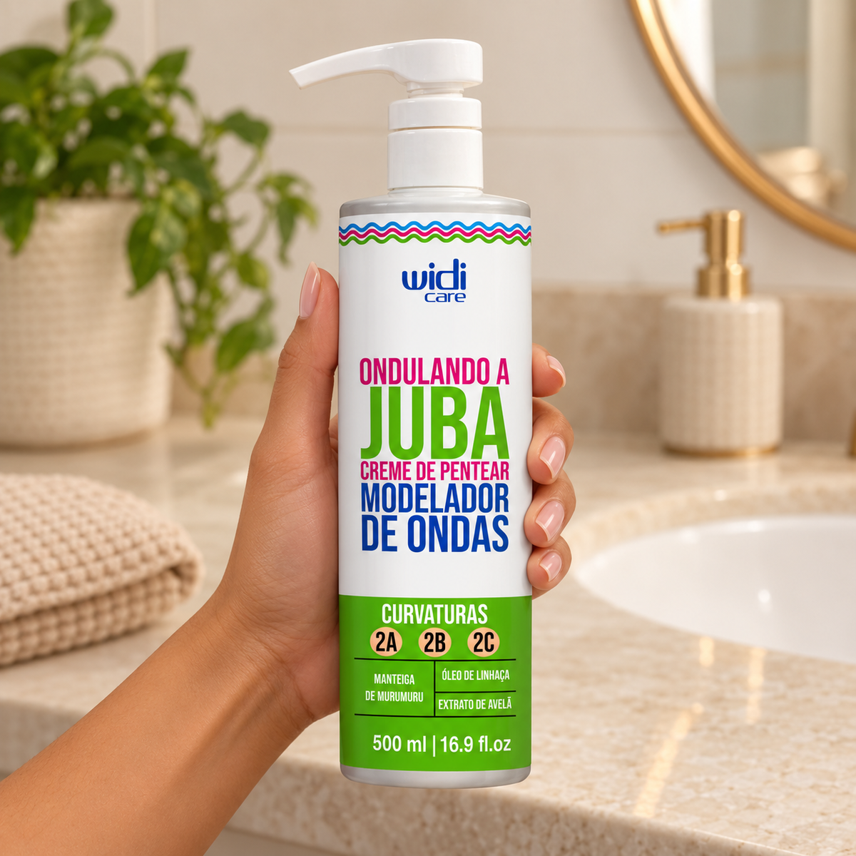 Creme de Pentear Ondulando a Juba 500ml - Widi Care — apresentação ilustrativa